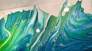 TWO POURS from ONE CUP!! ~ Acrylic Fluid Painting Technique with Vibrant Results