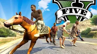 ФРАНКЛИН ОСЕДЛАЛ ЛОШАДЬ В ЗОМБИ АПОКАЛИПСИС В GTA 5! День 15. МОДЫ ГТА 5