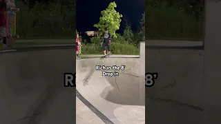 When you regret saying “I’ll do it if you do” #skateboarding #skatepark #bowlskating