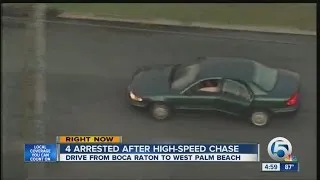 4 arrested after high-speed chase