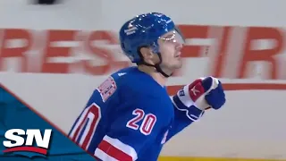 Rangers' Chris Kreider Bangs In Feed From Mika Zibanejad To Cap Off Two-On-One Goal