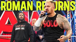 BREAKING: Roman Reigns Returns On Raw (WWE Draft) To Confront Solo Sikoa...Real Reasons Revealed