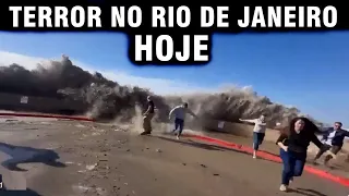 TERROR NO RIO DE JANEIRO! ONDAS DE 3 METROS INVADE RUAS E CAUSA DESTRUIÇÃO - RS CENÁRIO DE TERROR