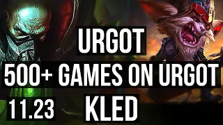 URGOT vs KLED (TOP) | Rank 8 Urgot, 500+ games, Godlike, 11/4/12 | KR Master | 11.23