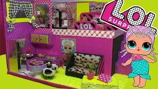 LOL DIY miniature dollhouse Сделай сам миниатюрный дом для куклы ЛОЛ