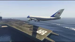 GTA-5 Landing Massive Planes on The Aircraft Carrier Part 2