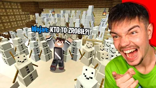 1000 BAŁWANÓW TROLL NA WOJANIE w Minecraft! (śmieszne)