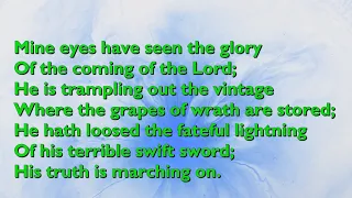 Mine Eyes Have Seen the Glory (Battle Hymn of the Republic - 4vv) [with lyrics for congregations]