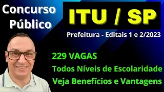 Análise do Edital! ITU/SP. Fundamental, Médio e Superior. Até R$ 16.510. Prof. Dê Ribeiro.