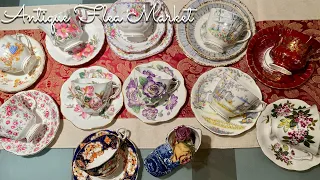 Come shop with me for pretty cup&saucers at antique market !
