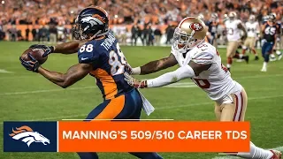 Demaryius Thomas Catches Peyton Manning's Record-Breaking TD Passes | Denver Broncos Highlights