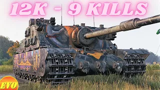 AMAZING  Tortoise  12K Damage 9 Kills World of Tanks Replays ,WOT tank games