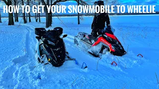 How To Get Your Snowmobile Wheelie!!! Works On Every Sled