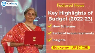 Key Highlights of Budget 2022-23| Featured News 2nd February | Edukemy