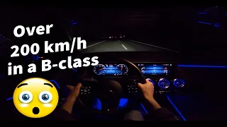 Mercedes-Benz B180 2019 TopSpeed on German Autobahn 🏎🤯