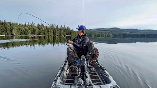 Timothy Lake Fishing | CATCHING Trout From The KAYAK And From SHORE (ULTRALIGHT Setup)