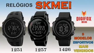 Top 3 Relógios Originais SKMEI 1251, 1257 e 1426 demonstração dos modelos mais vendidos da internet!