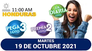 Sorteo 11 AM Resultado Loto Honduras, La Diaria, Pega 3, Premia 2, MARTES 19 de Octubre 2021