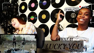 OUR FIRST TIME HEARING EMINEM - LUCKY YOU FT. JOYNER LUCAS REACTION | RIP MUMBLE RAPPERS!! 🤡😂