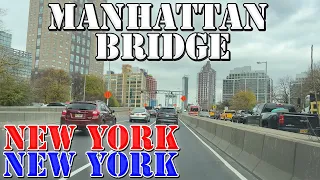 Manhattan Bridge - Brooklyn to Manhattan - New York City - 4K Infrastructure Drive