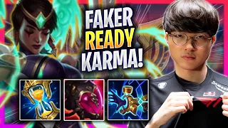 FAKER IS READY TO PLAY KARMA MID! - T1 Faker Plays Karma MID vs Tristana! | Season 2024