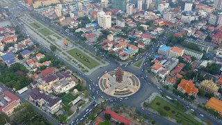 Phnom Penh City Drone Footage Cambodia 4k video | Pu Sunny