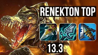 RENEKTON vs FIORA (TOP) | 3.0M mastery, 6 solo kills, 400+ games, Dominating | EUW Diamond | 13.3