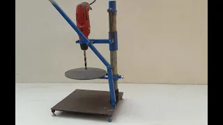 Homemade Drill Press Machine | Simple Drill Press Table from Handle Drill