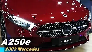 2023 New Mercedes Benz A250e Premium Luxury Red - New Interior and Exterior Walkaround
