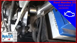 ►Ford Mondeo MKIII◄ Keilrippenriemen Wasserpumpe/Servolenkung wechseln ◢WERKSTATT-TV◣