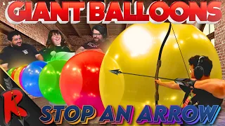How Many Giant Balloons Stops An Arrow? - @howridiculous | RENEGADES REACT
