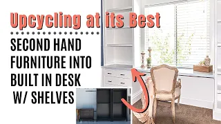 Built In Desk With Shelves | Upcycling At Its Best!