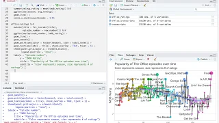 Tidy Tuesday screencast: analyzing ratings and scripts from The Office