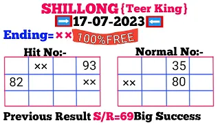 Sr 69 Big Success | 17-07-2023 Shillong Teer | Fr House Ending Today | Shillong Teer King