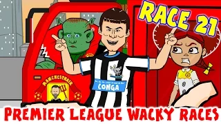 🚦RACE 21🚦Premier League Wacky Races! (Liverpool 3-3 Arsenal, Newcastle 3-3 Man Utd)