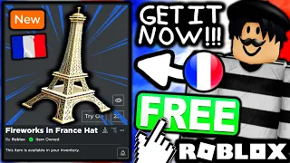 FREE ACCESSORY! HOW TO GET Fireworks in France Hat! (ROBLOX)