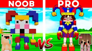 NOOB VS PRO - DESAFIÓ DE CONSTRUCCIÓN DE POMNI DEL ASOMBROSO CIRCO DIGITAL 😱💎