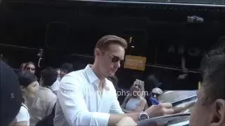 Alexander Skarsgard - SIGNING AUTOGRAPHS while promoting 'Tarzan' in NYC