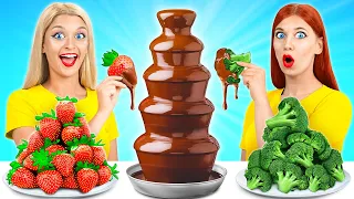 Chocolate Fountain Fondue Challenge #3 초콜릿 퐁듀 Multi DO Fun 다 마