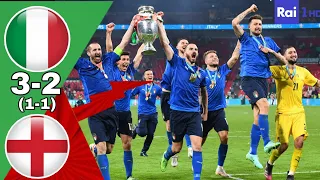Riassunto Italia 3 - 2 Inghilterra | La finale Euro 2020 | [HD] [Commento Italiano]