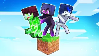 Playing As MOBS On ONE BLOCK In Minecraft!