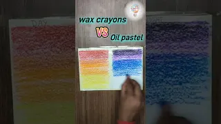 Oil Pastels vs Wax Crayons | Doms Oil Pastels /Doms Wax Crayons | #shorts #painting tricks