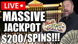 🔴 LIVE $200/SPINS on DOUBLE TOP DOLLAR! MASSIVE WIN | HIGH LIMIT SLOT PLAY IN LAS VEGAS