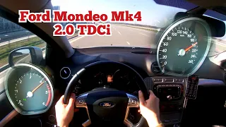 Ford Mondeo Mk4 2.0 TDCi AUTOBAHN test POV 0-200 km/h