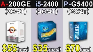 Athlon 200GE Vs. i5-2400 Vs. Pentium G5400 | New Games Benchmarks