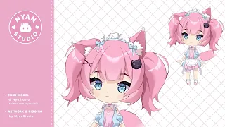 「 Live2D 」Chibi Model - Nyacchi ♡