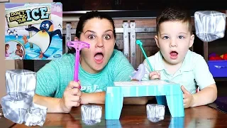 Caleb & Mommy Play DONT BREAK THE ICE Family Fun Game For Kids