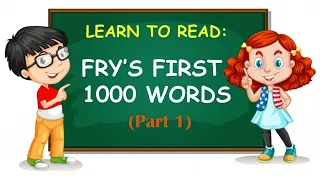 Fry's First 1000 Words Part 1