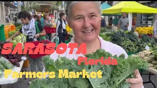 Sarasota Florida Saturday Farmers Market | Vegetables | Health drinks | Gerold and Becky | Breads