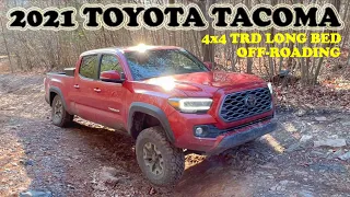 Toyota Tacoma 2021 4X4 Off-Roading Extreme Long Bed Full Flex Mountain Rock Trails